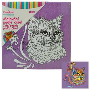 Malování na plátno - Kočka 30 x 30 cm