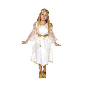 ALBI Kostým dětský Anděl se zlatými detaily vel. 3-4 roky
