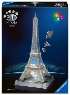Puzzle 3D Iconics: Eiffelova věž Noční edice
