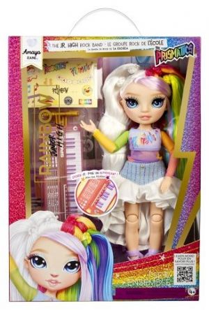 Rainbow High Junior Fashion panenka v rockové kapele - Amaya