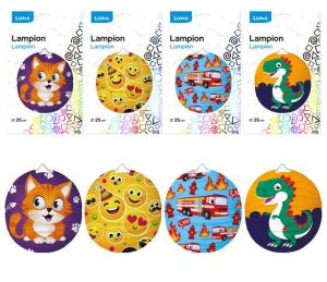 Lampion 25cm kulatý dětský LUMA mix 3