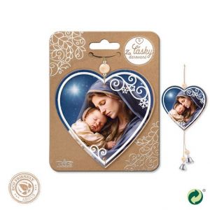 ARGUS Vánoční dřevěná dekorace srdíčko 23571005