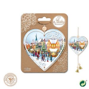 ARGUS Vánoční dřevěná dekorace srdíčko 23571006