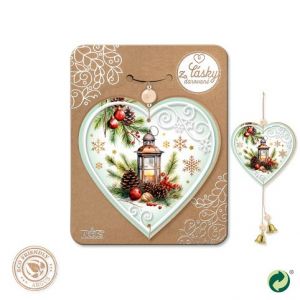 ARGUS Vánoční dřevěná dekorace srdíčko 23571014