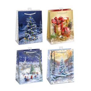 ARGUS Dárková papírová taška (23 x 32 cm) mix 12 ks 08530010h