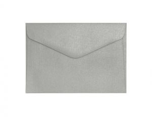 Ozdobné obálky Pearl - B6, 150 g/m2, perleťové, stříbrné, 10 ks