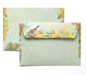 Ozdobné obálky Zlaté Vánoce - C6, 120 g/m2, 10 ks