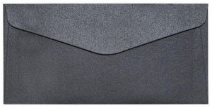 Ozdobné obálky Pearl - DL, 150 g/m2, perleťově černé, 10 ks