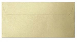 Ozdobné obálky Pearl - DL, 120 g/m2, perleťové, zlaté, 10 ks