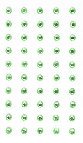 Samolepící krystalky 5mm zelené