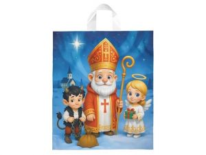 Igelitová Mikulášská taška XL vzor22 40x46x8 (s uchem)