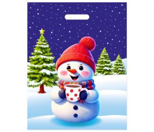 Taška mikulášská 36 x 46cm sněhulák LUMA
