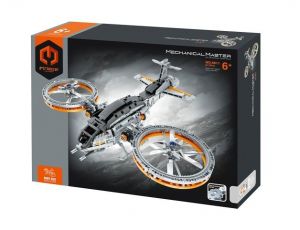 Stavebnice iM.MASTER vesmírná loď s mechanickým pohonem plast 850 dílků v krabici 35x27x7c