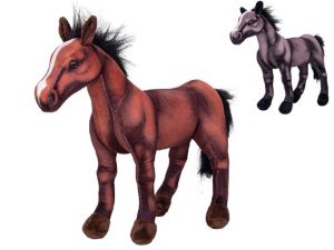 Kůň plyšový 27cm stojící 2barvy 0m+