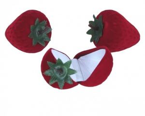 Šperkovnice červená jahodová 5cm/4cm