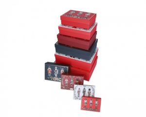 Dárková krabička vánoční Louskáček sada 10ks