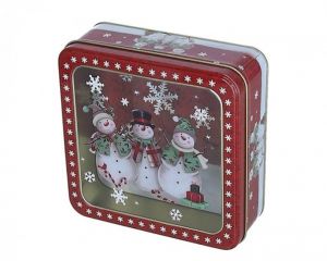 Dárková krabička plechová 15cm/15cm/6cm