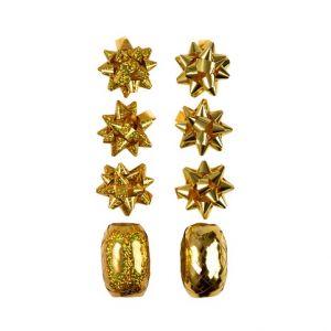 ALBI Set kokard a stuh - Zlatý