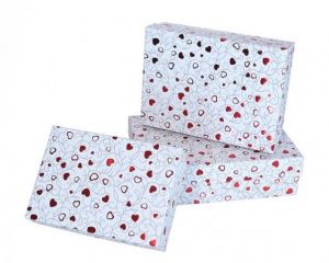 Dárková krabička s motivem srdíček malá
