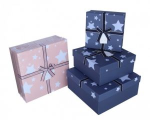 Dárková krabička s hvězdami střední