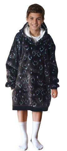 Cozy Noxxiez CH340 PC hráč potisk - hřejivá televizní mikinová deka s kapucí pro děti 7 -