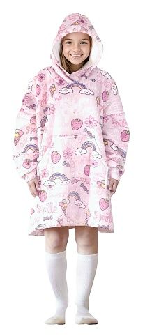 Cozy Noxxiez CH341 Sladkosti potisk - hřejivá televizní mikinová deka s kapucí pro děti 7