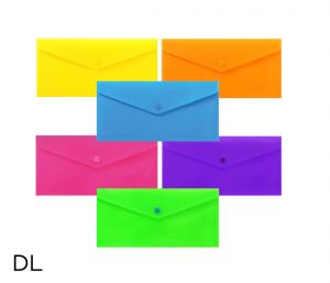 Obal spisový s klopou a drukem DL neon LUMA mix