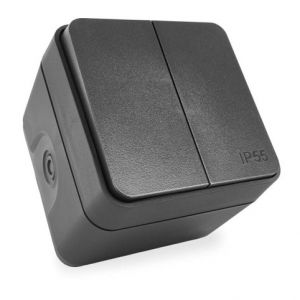 EMOS EMOS Cyklone přepínač dvojitý střídavý č. 6+6, IP55