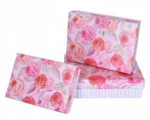 Dárková krabička s květinovým motivem 3ks