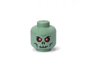 Úložný box ve tvaru hlavy minifigurky, Green Skeleton, malý, LEGO 40310803
