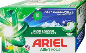 Kapsle na praní "Mountain spring", 22 ks, ARIEL 31020427