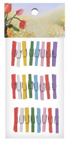 Kolíček dřevo 2,5cm mix barev 24ks