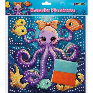 Pěnová mozaika třpytivá samolepicí – Chobotnice 27x29 (27 × 29 cm)