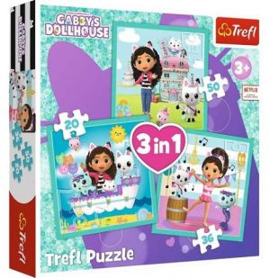 TREFL Puzzle 3v1 Gabbyiny aktivity/Gabby‚s Dollhouse
