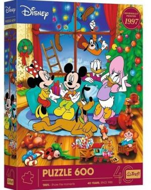 TREFL Puzzle 600 dílků Mickey vánoce