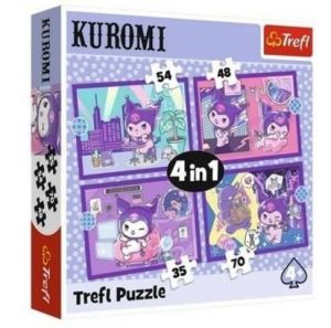 Puzzle Trefl – 4w1 Dzien Kuromi Hello Kitty