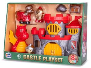 Drakův hrad 21x18cm s doplňky v krabičce