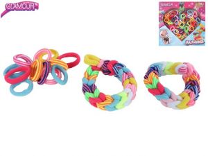 Glamour sada gumiček do vlasů 150ks v krabičce