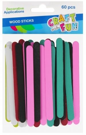 Dřevěné šplachtle barevné 114mm 60Sks