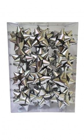 Rozeta metalická stříbrná 9cm