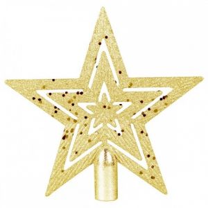 Špička na vánoční stromek – hvězda zlatá