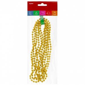 Vánoční řetěz perličky zlaté 6 mm × 270 cm