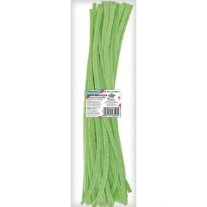 plyšové drátky 0,6x30CM zelené