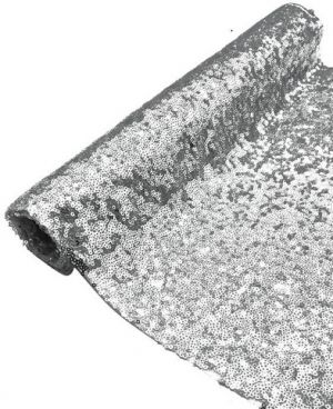 Organza 40cm 3 yards stříbrná