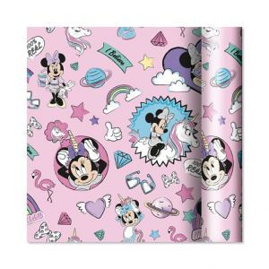 ALBI Dárkový papír - role 2 m × 70 cm - Disney Minnie s doplňky na růžové