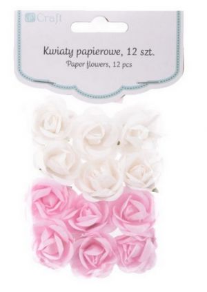 Samolepicí papírové květiny – růže