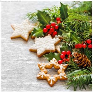 Ubrousky Daisy vánoční Decor with Gingerbread Cookies