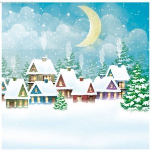 Ubrousky Daisy vánoční Snowy Village Scene