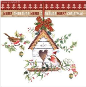 Ubrousky Maki vánoční Xmas Bird House