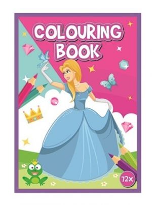 Kniha omalovánek 72 stran A4 Princezny